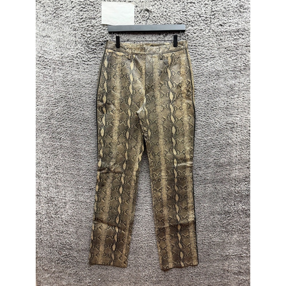 Vintage Y2k Harley-Davidson Genuine Leather Snakeskin Pants Womens Size 29 x 34